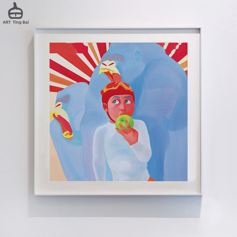 刘颖签名版画电表箱遮挡客厅玄关背景墙上餐厅卧室壁挂画装饰画 1