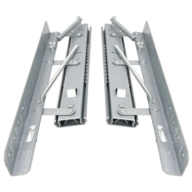 泰鹏入柜式折叠餐桌五金导轨可伸缩方圆两用餐台配件升降滑轨 跳台轨350长