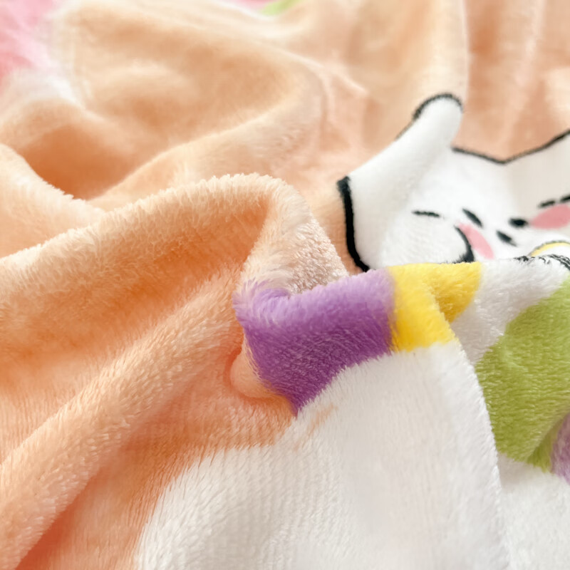 多兰诗（Duolanshi）牛奶绒四件套卡通双面加绒学生宿舍家用床单被套床上用品套件 彩虹萌狗 1.8米 床单款 被套200*230cm 四件套