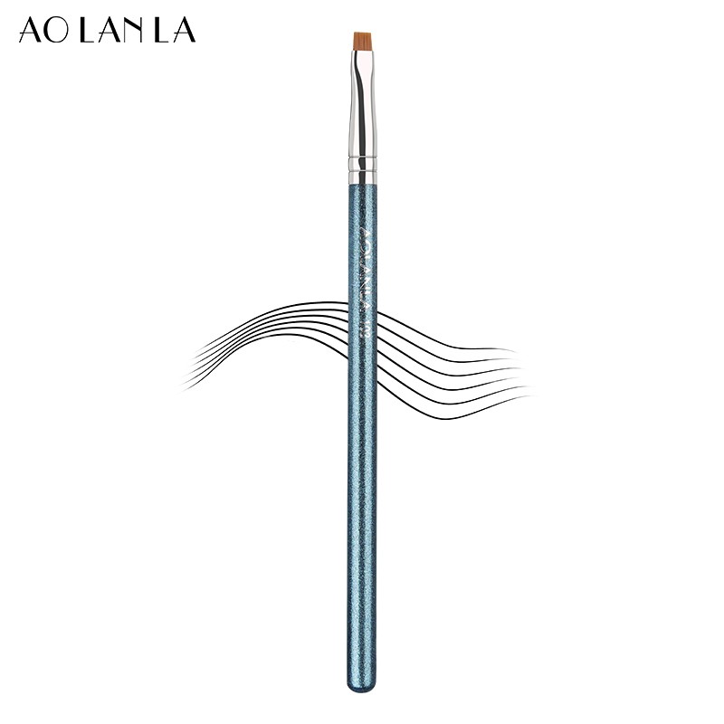 AOLANLA 美国101刀锋扁平头眼线刷 精细勾勒斜角眉刷 小号细节化妆刷美妆刷 103号小号平头眼线刷