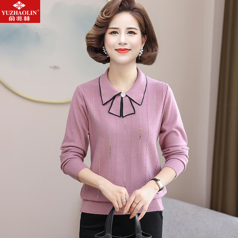 俞兆林妈妈装秋装毛衣打底衫中老年女装秋冬针织衫老年人衣服 Y236Z3755属于什么档次？
