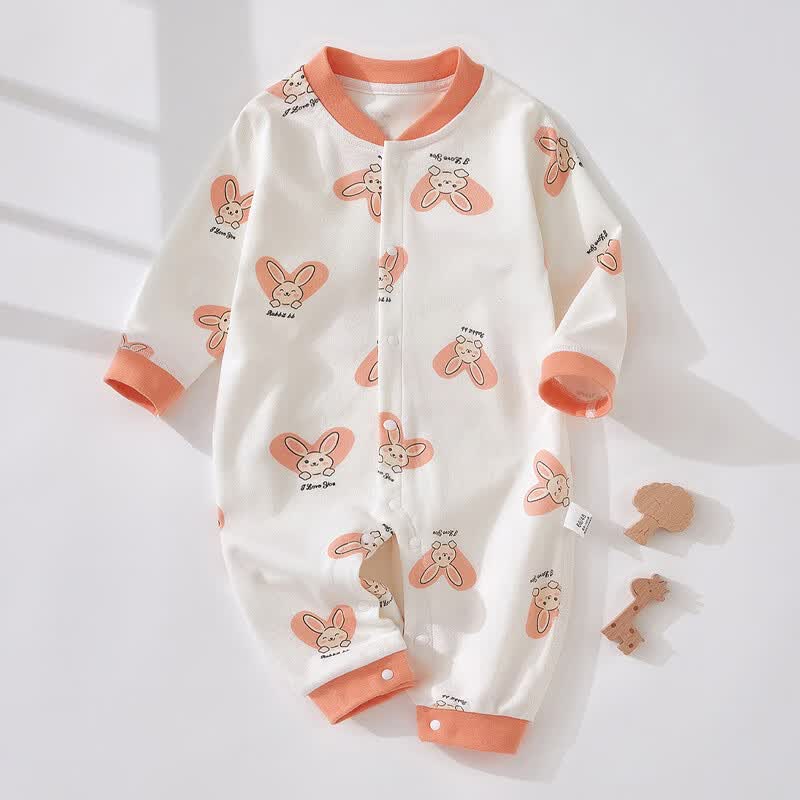 颗粒熊A类纯棉婴儿衣服四季款连体衣爬服宝宝衣服 桃心兔 73码高性价比高么？