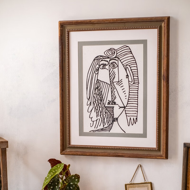 掬涵毕加索人物装饰画版画玄关客厅沙发背景墙挂画卧室餐厅壁画 b款