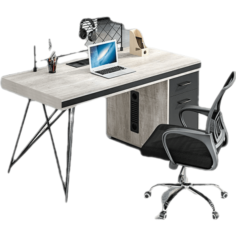 斯驼尔 职员办公桌简约2四6人位办公桌子屏风工位办公室电脑办公桌椅组合 A款单人位(不含椅子)