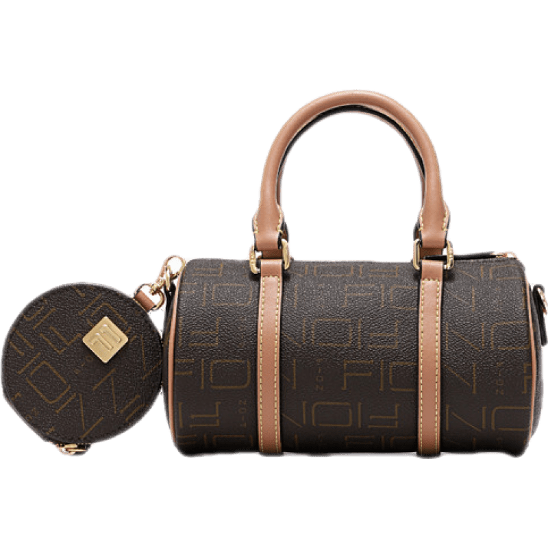 菲安妮fion波士顿枕头包女士包包斜挎包时尚手提包啡驼实付256701元