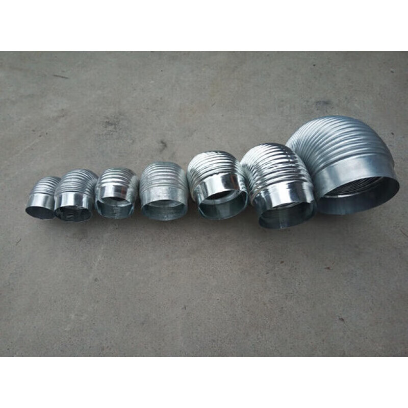 顺心白铁皮烟通 铁皮烟囱弯头家用取暖炉排烟管锅炉土灶柴火炉烟筒弯