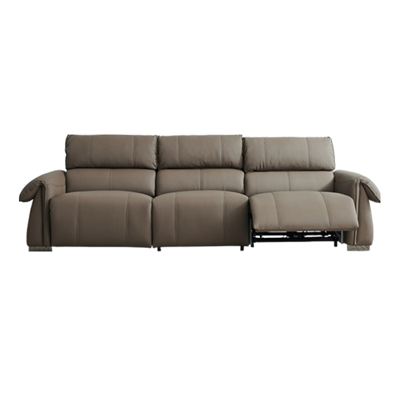 慕思（de RUCCI）沙發(fā) 慕思旗下沙發(fā)品牌艾慕現(xiàn)代簡(jiǎn)約電動(dòng)真皮沙發(fā)客廳家具皮沙發(fā) 咖色-電動(dòng)皮沙發(fā) 3人位-雙電機(jī)(2.85m)