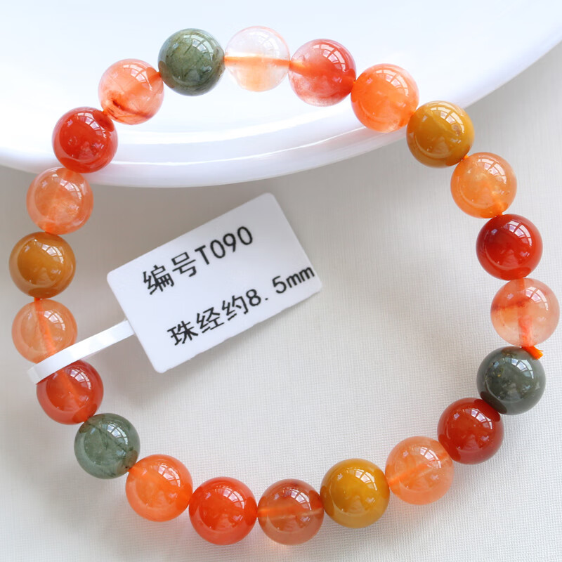 伊人意 纯放漏款   福禄寿手链 五福水晶绿发兔毛母节礼物 t090