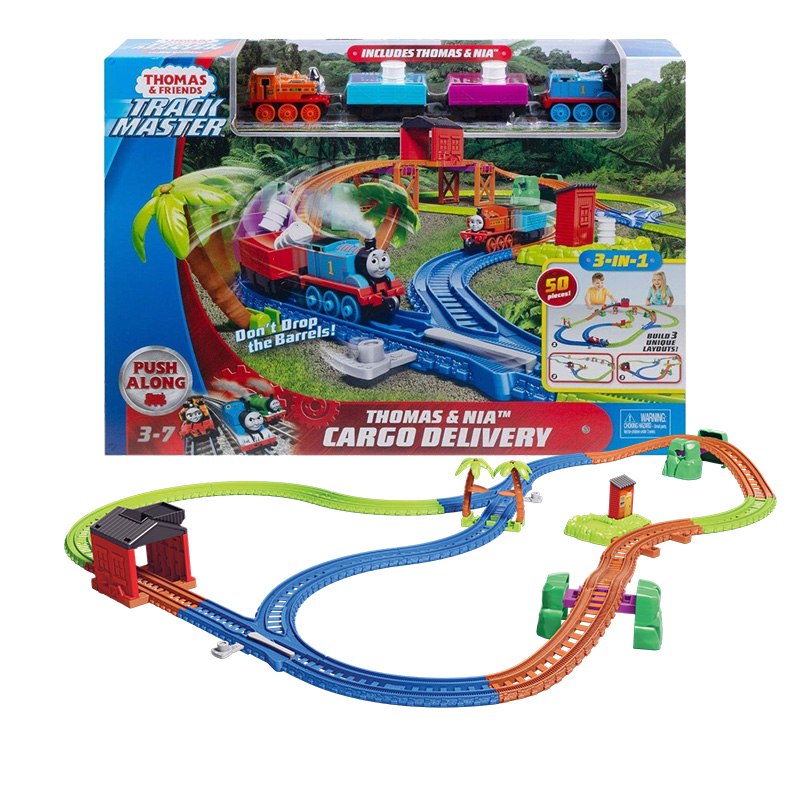 托马斯和朋友小火车儿童玩具男孩生日礼物火车模型轨道火车玩具-丛林油桶运输套装GLL14 儿童节礼物