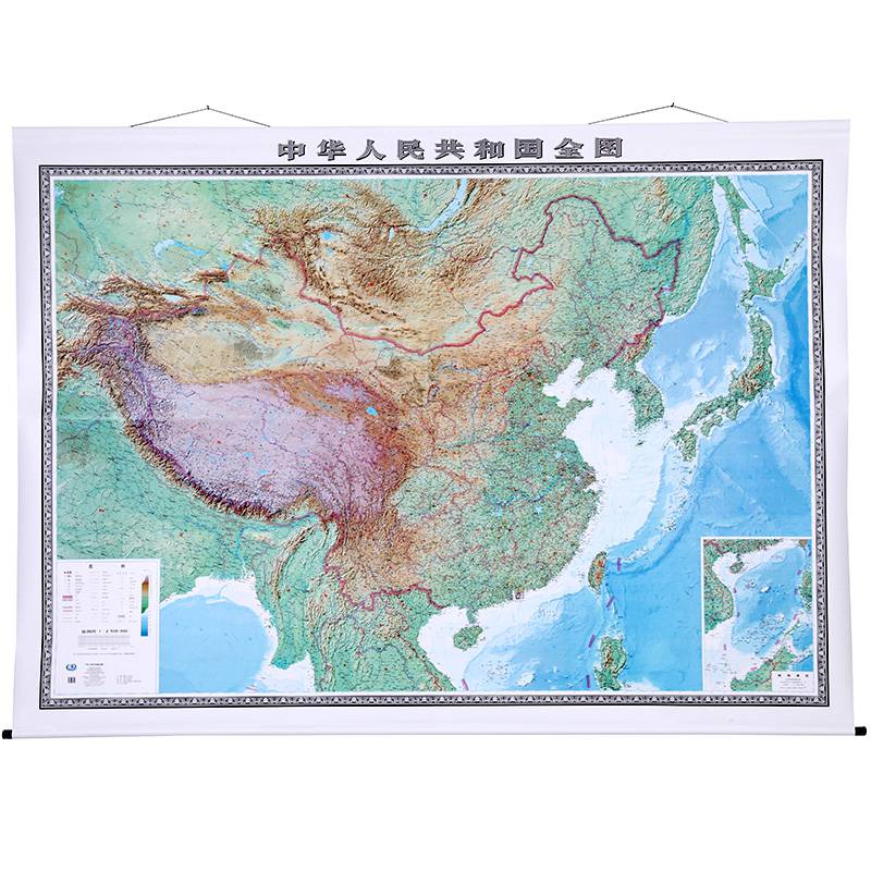 2米超大幅面地图挂图办公室会议室领导意背靠山水dx01中国地图出版社