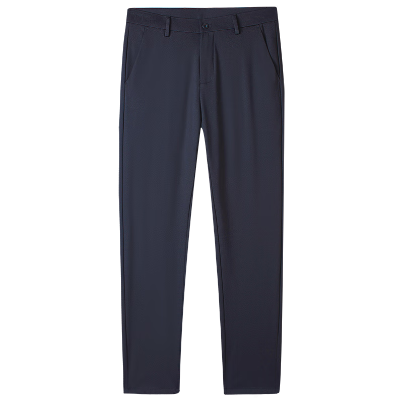 梦特娇（MONTAGUT）男士弹力凉感轻薄透气抗皱长裤男装通勤抗皱休闲裤 藏青 35