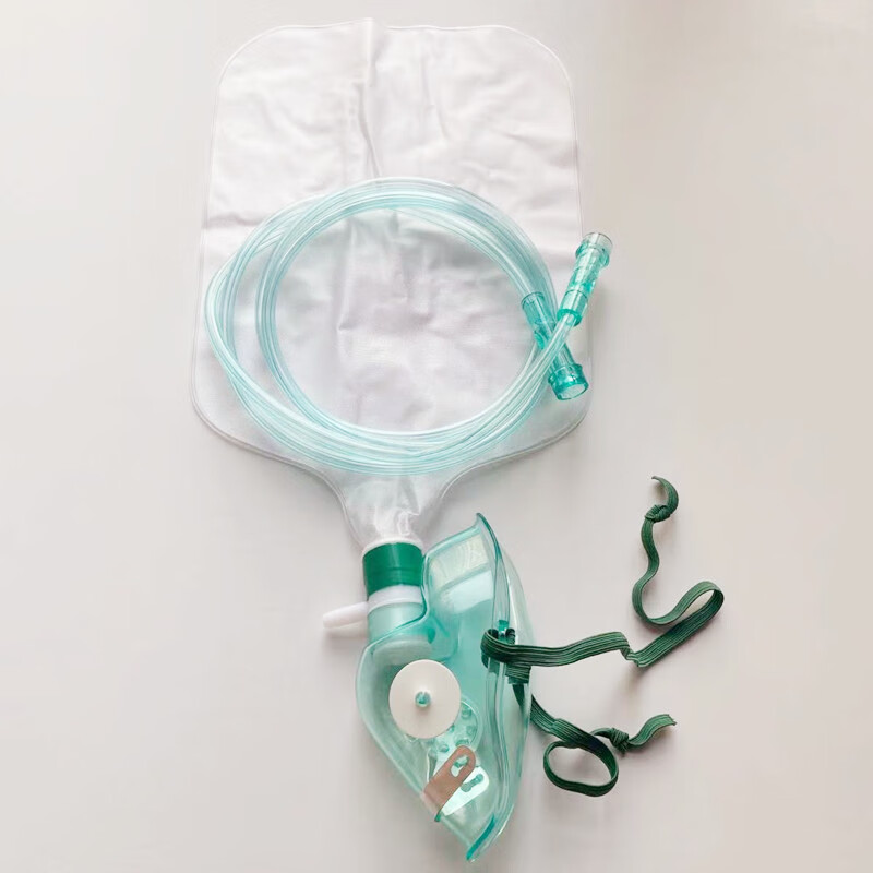 高浓度输氧面罩吸氧面罩氧气面罩可调型制氧机氧气袋储氧面罩 高浓度