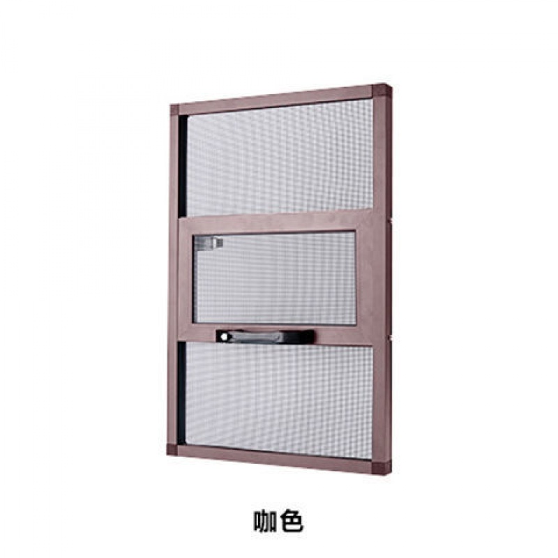 金刚钢网纱窗不锈钢铝合金纱沙窗防盗防蚊虫老鼠推拉沙纱窗砂网 咖啡