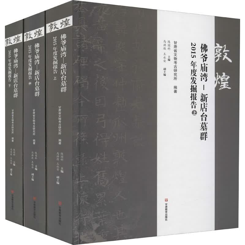 正版包邮 敦煌佛爷庙湾:新店台墓群2015年度发掘报告(上中下)精装 历史 考古书籍 图书