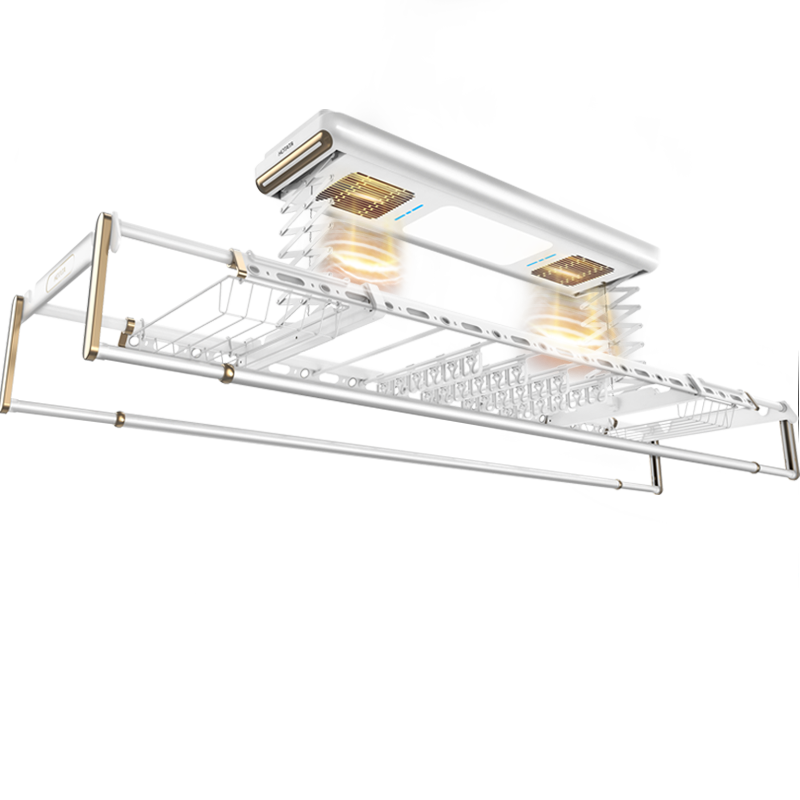 好太太晾衣架电动智能晾衣架晒衣架家用阳台遥控升降晾衣快干晾衣杆电动衣架自动超薄晾干烘干晾衣架 【D-3057+16衣架】内置语音+烘风干消毒照明