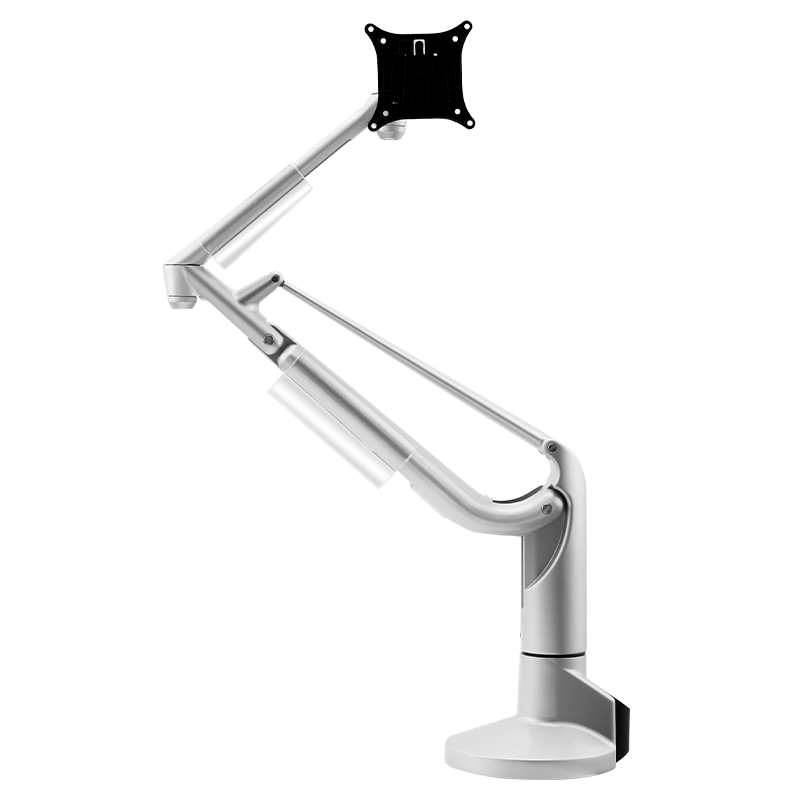 慧想HEXERGO 顯示器支架單屏旋轉(zhuǎn)電腦架 屏幕支架居家辦公電腦支架氣動支架升降萬向伸縮增高架 K100 K100丨輝月銀丨≤34
