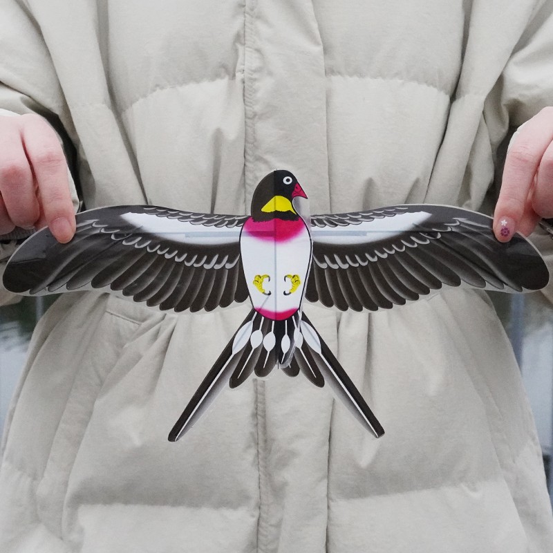 旋龙鱼竿风筝动态小孩迷你老鹰燕子宝宝儿童手持微风易飞蝴蝶小风筝鸟