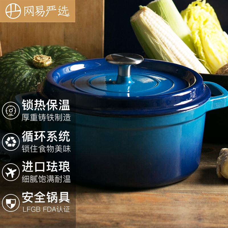 网易严选珐琅炖锅严选100煲汤搪瓷铸铁网易可以放进烤箱吗？