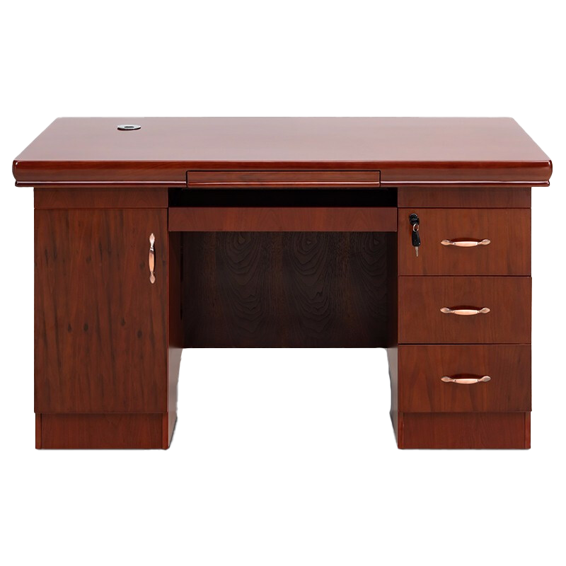 顺富美(SHUNFUMEI)办公桌 1.4米新中式电脑桌经理桌主管桌木质单人学习桌 办公家具一站式采购