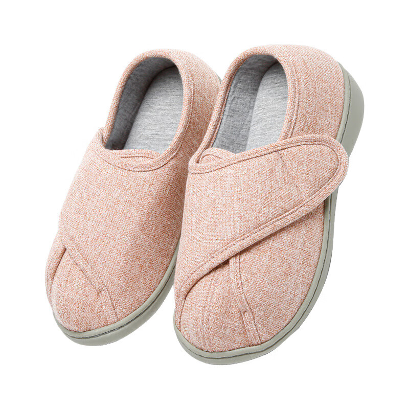 鞋夏季加宽加肥浮肿大脚骨宽松凉鞋老人脚肿鞋 粉色 xs码(建议35-36)