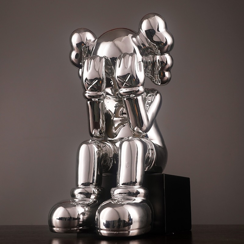 集思美 现代轻奢电镀暴力熊摆件客厅电视柜酒柜工艺品酒店软装饰品摆