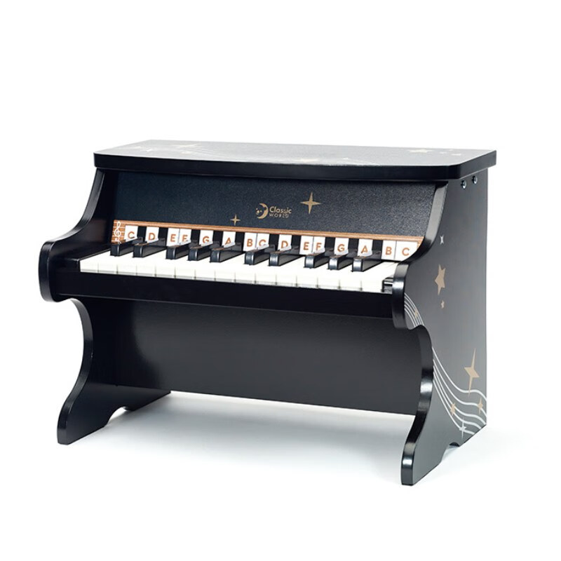 可来赛（Classic world）儿童钢琴玩具机械可弹奏25键木质男女孩生日六一儿童节礼物黑色