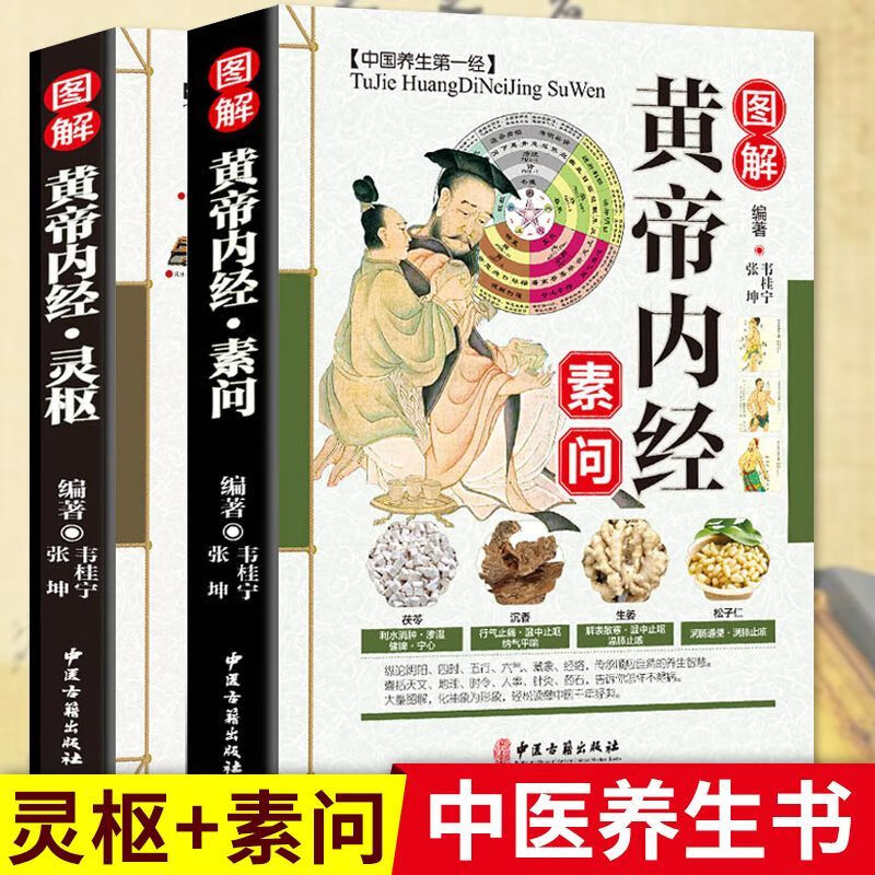 黄帝内经全集正版原著白话文素问灵枢共162篇繁体图解中医学华夏
