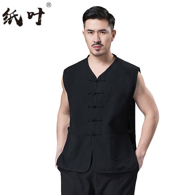 80年代怀旧老衣服的复古男乡村上衣唐装马甲男中式马褂夏季中国风老头