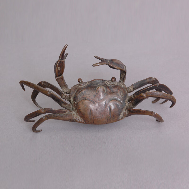 【包老带证书能典当24】"二甲传胪"铜螃蟹