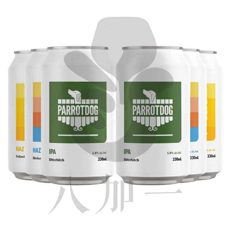 鹦鹉犬新西兰进口鸟瞳/酷毙IPA/黄雀浑浊IPA精酿啤酒330ml 3口味 330mL 6罐