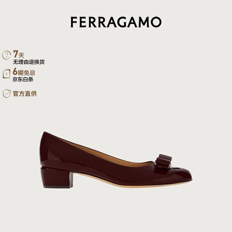 菲拉格慕（Ferragamo）女士酒红色VARA高跟鞋0695370_1D _ 65礼物高性价比高么？