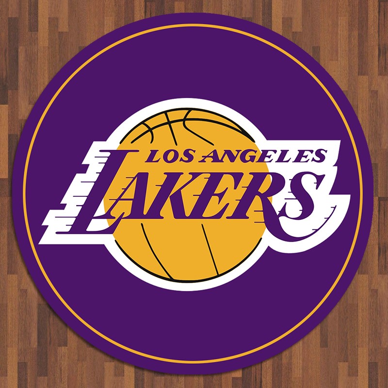 圆形地毯湖人 篮球nba标logo勇士火箭詹姆斯库里书房椅定制垫 紫色
