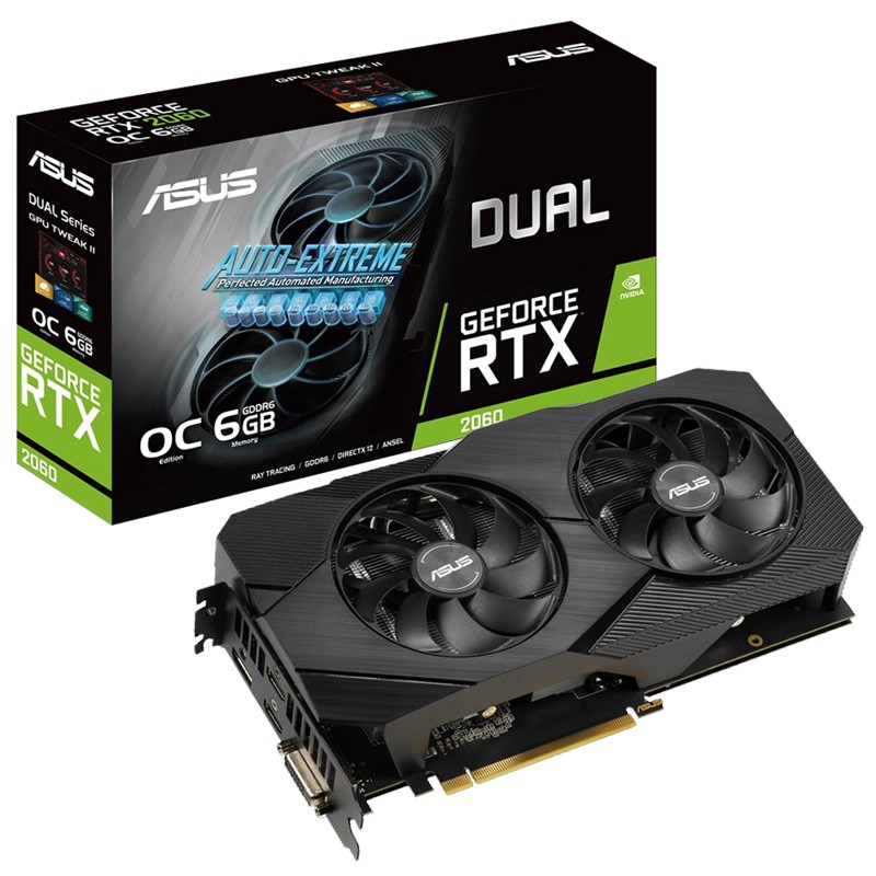 华硕(asus)dual-rtx2060-o6g-evo 电竞游戏显卡组装机