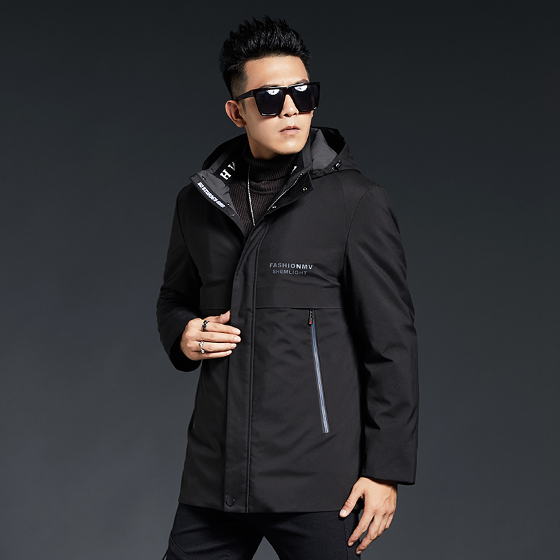 男士派克服内胆全毛男款大号尼克服派壳服可拆卸短款獭兔毛潮流海宁