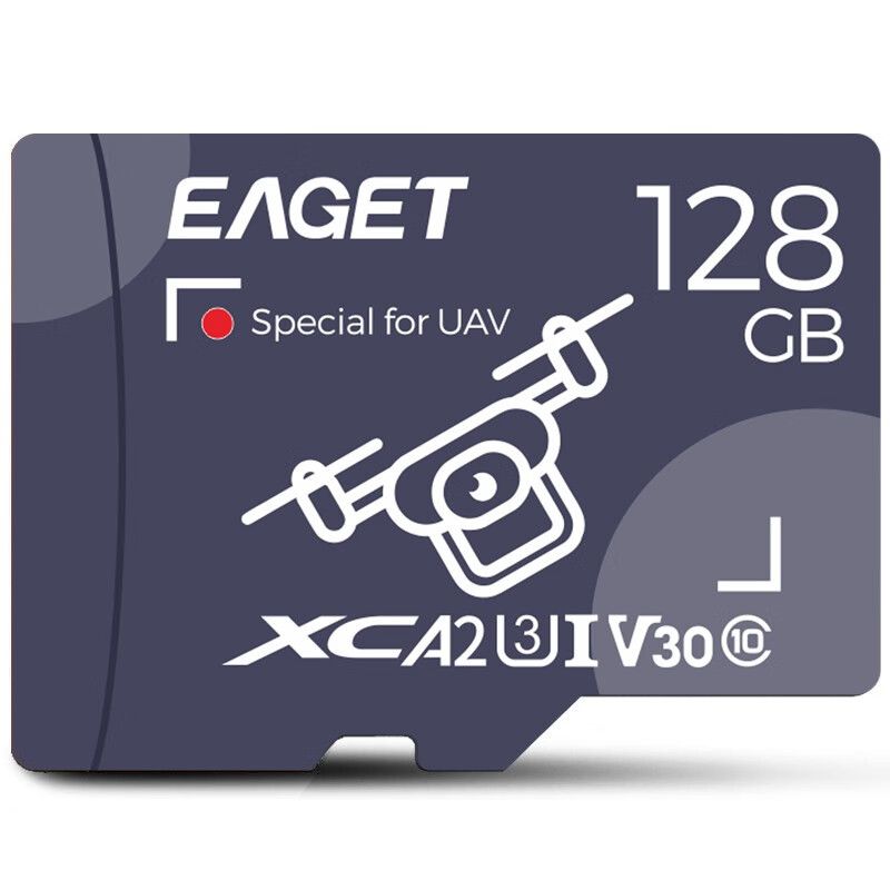 忆捷（EAGET）T5无人机存储卡高速稳定4K高清流畅 读速高达160MB/s高速TF卡 128G 128GB