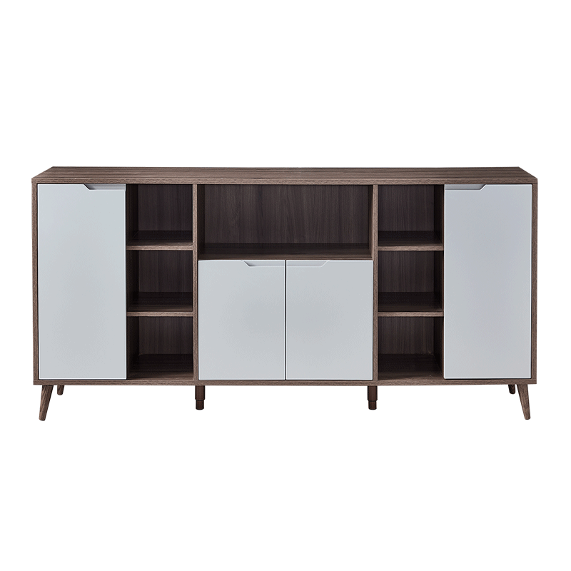 全友家居 餐边柜北欧储物柜可调节层板大容量多区收纳储物柜127101 收纳柜