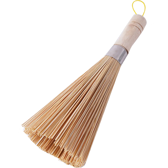 姊妹花 竹锅刷  刷锅神器 不沾油厨房灶台清洁洗锅刷木柄 2把