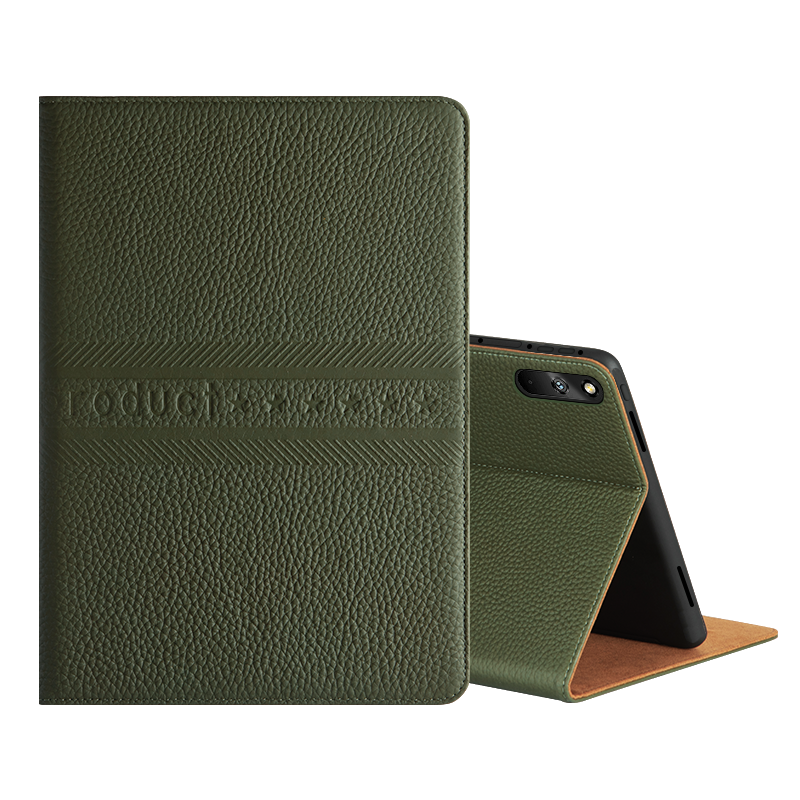 多蘭德華為matepad air保護套2023款平板保護殼11.5英寸平板電腦全包防摔智能皮套真皮 真皮 商務(wù)黑+（配鋼化膜） 華為 matepad air 11.5英寸