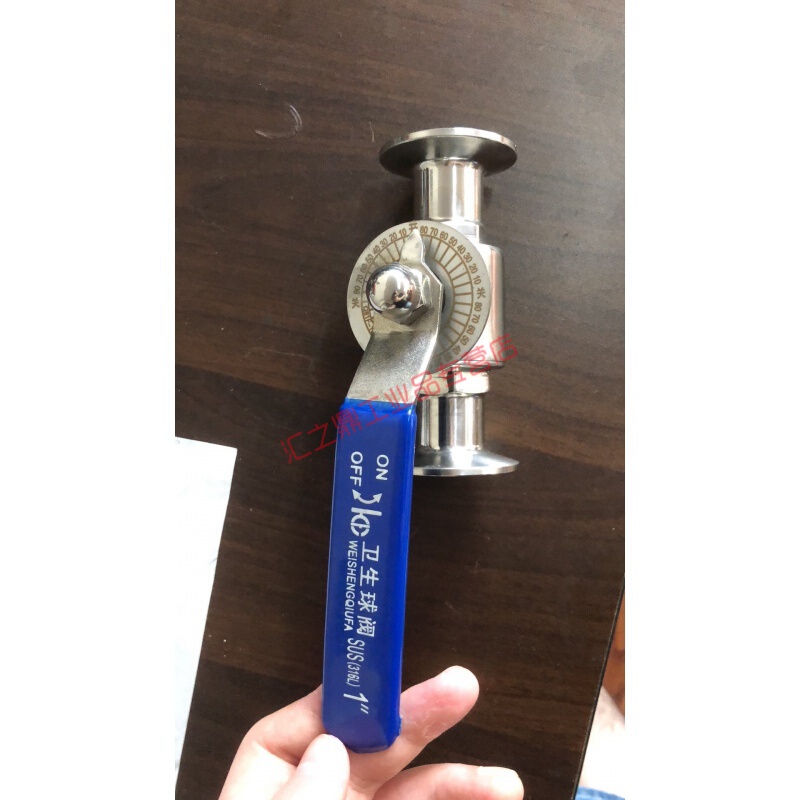 快装球阀304快接不锈钢开卡箍直通卡盘316手动阀门刻 卡其色 带刻度盘