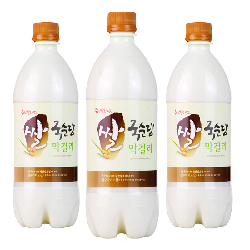 盛源来韩国进口米酒玛克丽玛格丽朝鲜月子米酒水 原味750ml*3瓶