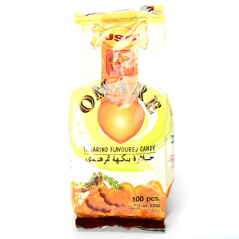 食芳溢泰国特产零食 OMARE酸角糖酸子糖罗望子糖心形糖果喜糖100颗1袋 Omare心型酸子糖3袋(300颗)