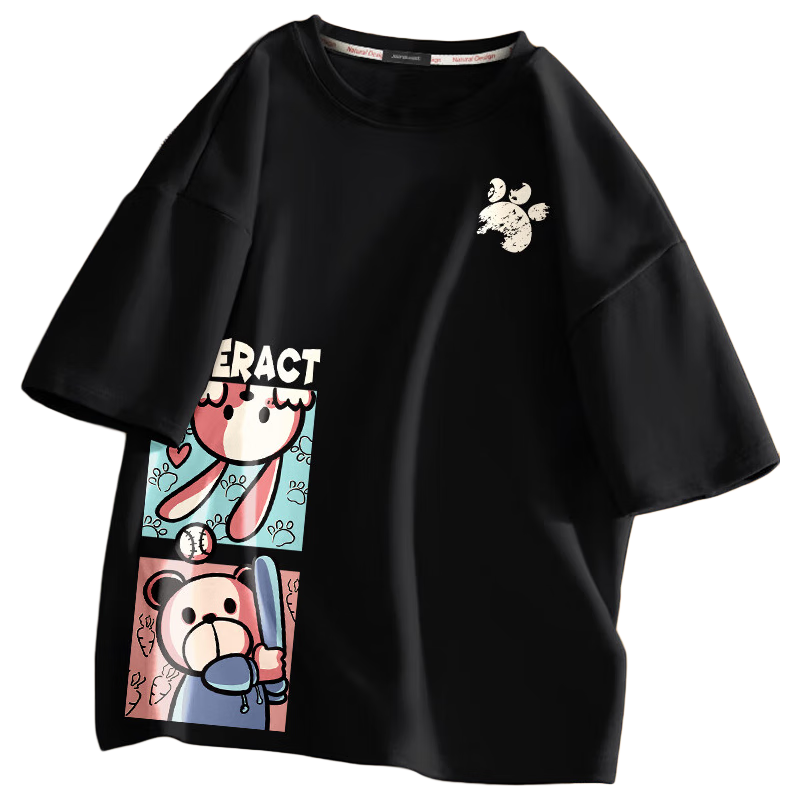 ���ڲ�������ά˹��Jeanswest�����Ӷ���t����ins���ƴ���������·��ӷʼӴ��ļ�����Բ������  ��ɫ(è�������±�) S (165) (��Ůͬ��)