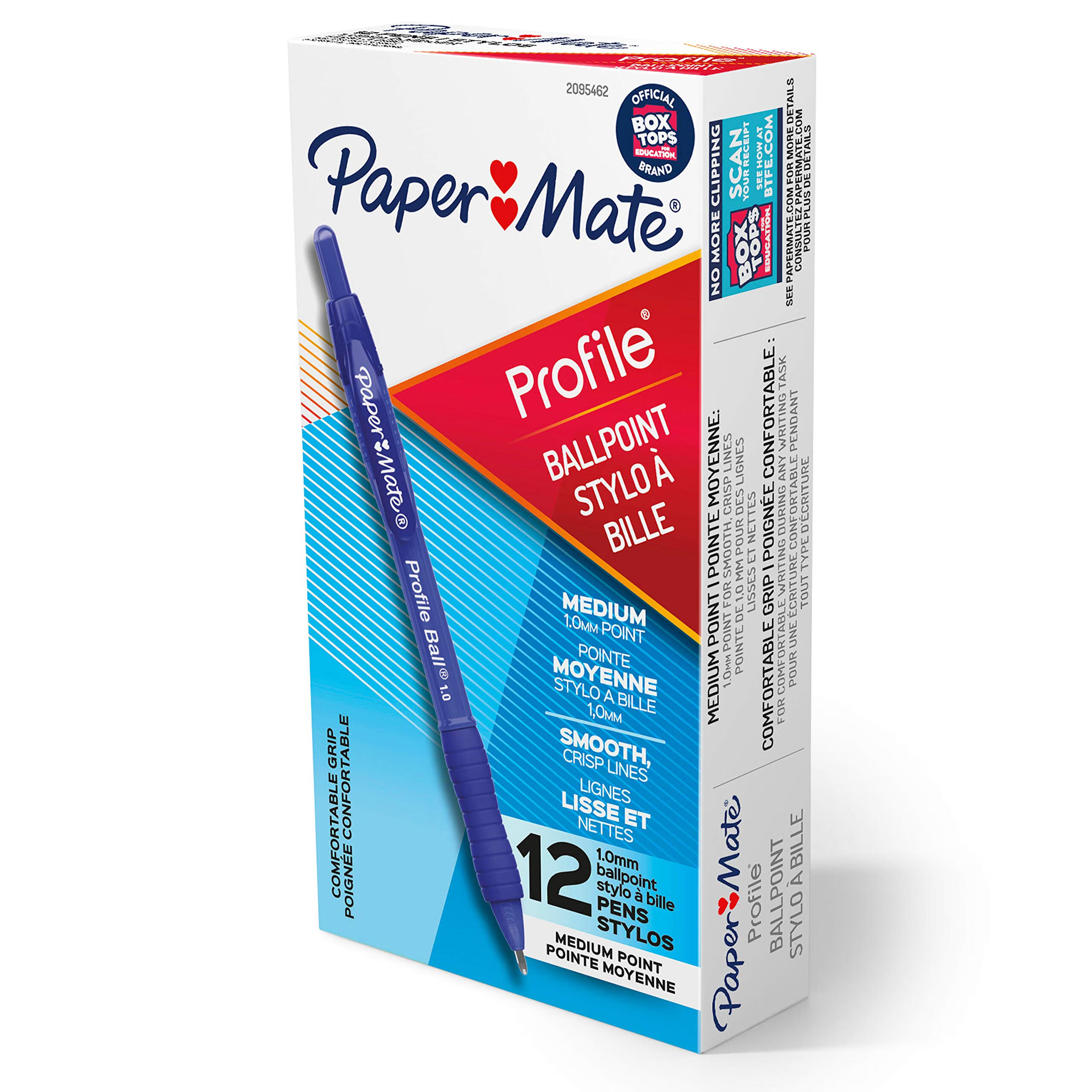 paper mate 办公圆珠笔 1.0mm 蓝色 12支装 中性笔