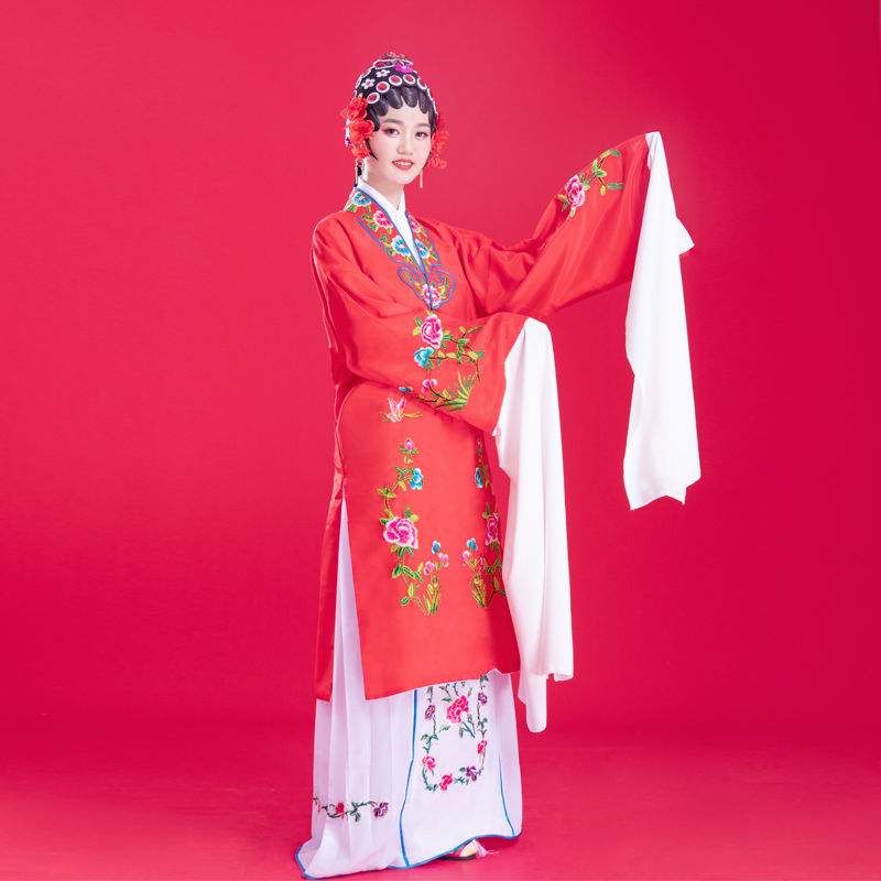 花旦戏服戏剧服装京剧戏曲练功服水袖越剧黄梅戏小姐戏服装女新款