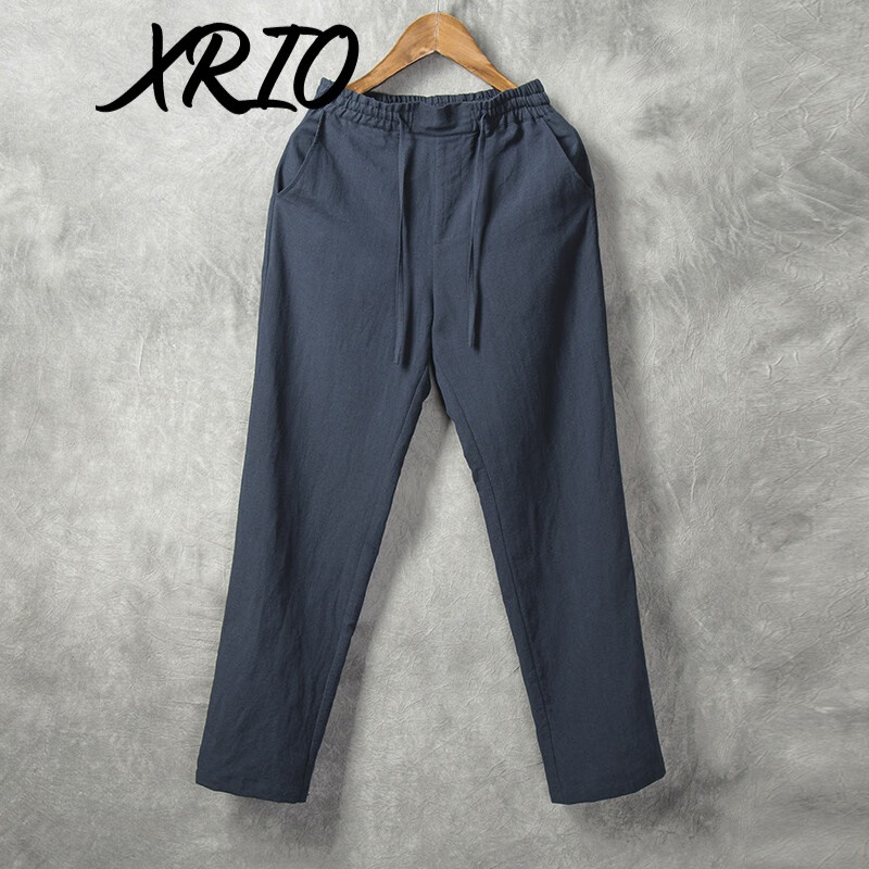 休闲裤男宽松夏款男裤子亚麻裤男士宽松百搭棉麻直筒裤薄款透气麻料