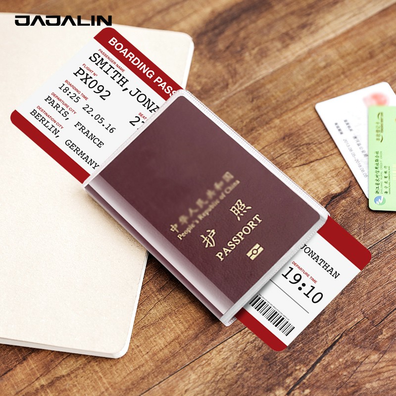 JAJALIN 护照套旅行护照夹证件包 2个装防溅水护照包 证件护照保护套护照夹 磨砂