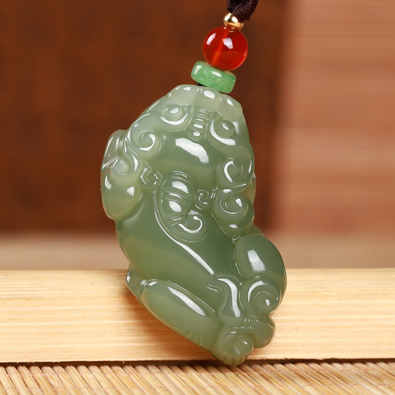 牧思 和田玉招财貔貅玉坠玉石 皮休男士女士玉吊坠 玉器玉挂件带 图片
