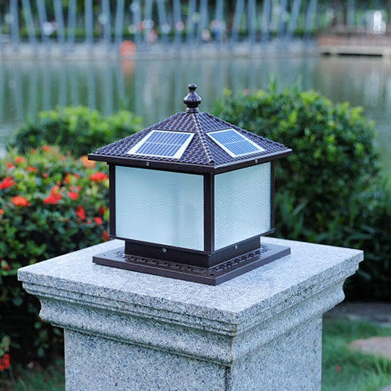 烁室(suoshi)太阳能柱头灯户外庭院灯家用庭院柱子灯别墅花园防水围墙