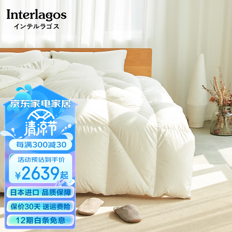 Interlagos日本进口95%羽绒被 白鹅绒冬被 五星级酒店加厚被子被芯 95%白鹅绒冬被-加厚款 220x240cm