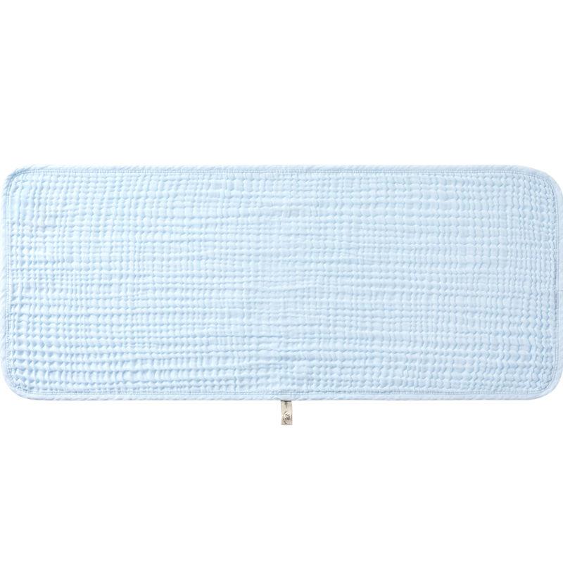 全棉时代毛巾四层褶皱纱布毛巾家用纯棉吸水柔软速干-棉绒绒蓝34×76cm